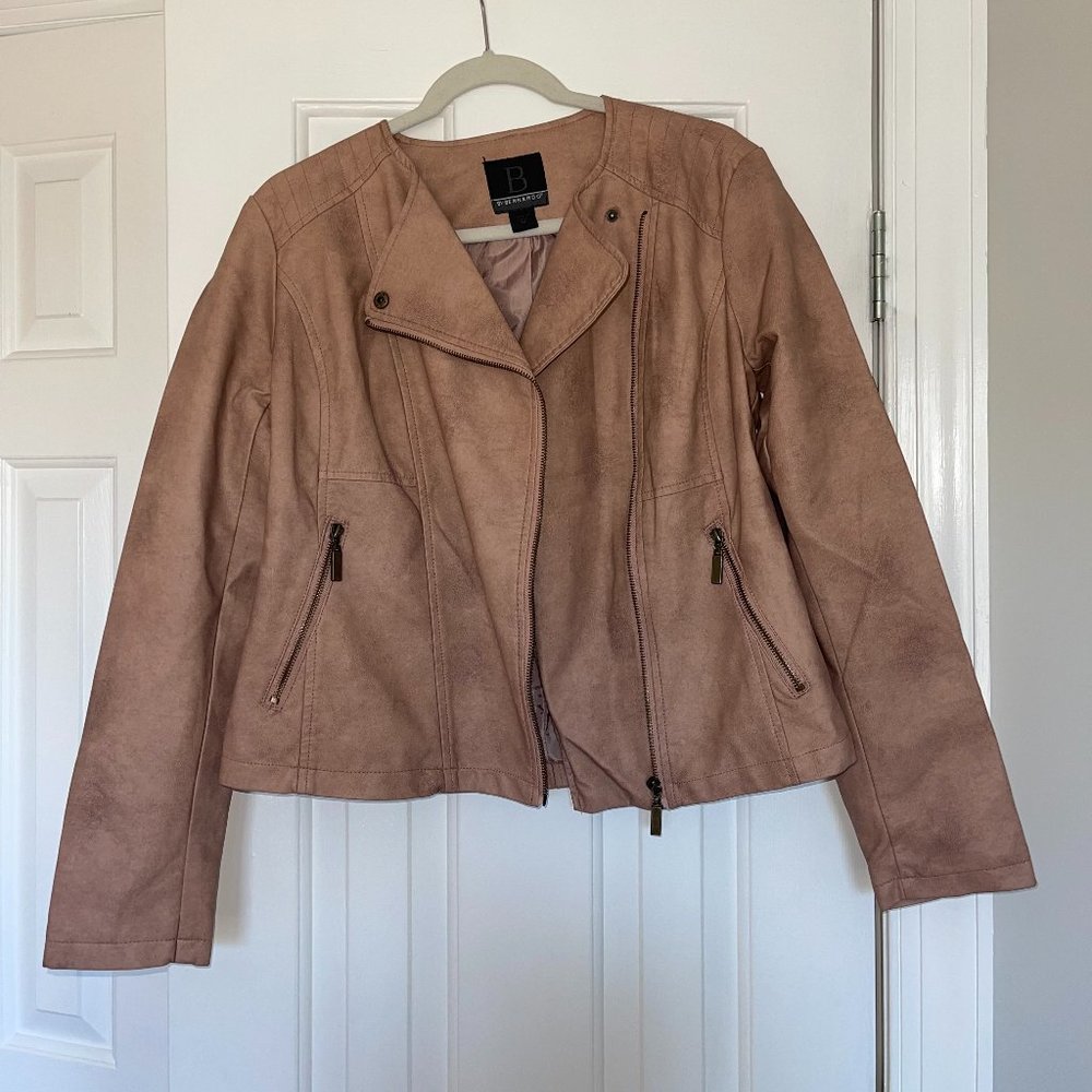 B by Bernardo Faux Leather Moto Jacket